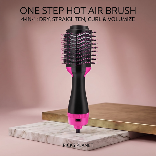 4-in-1 Hot Air Styler Brush – Hair Dryer, Straightener & Volumizer