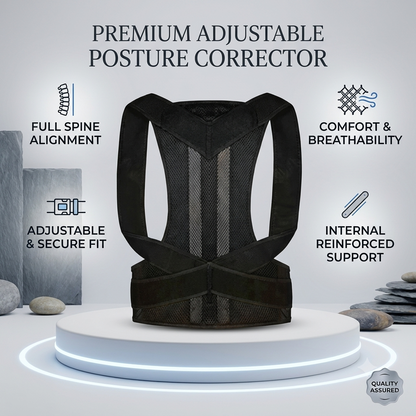 Adjustable Magnetic Posture Corrector Back Brace Support Belt