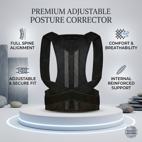 Adjustable Magnetic Posture Corrector Back Brace Support Belt