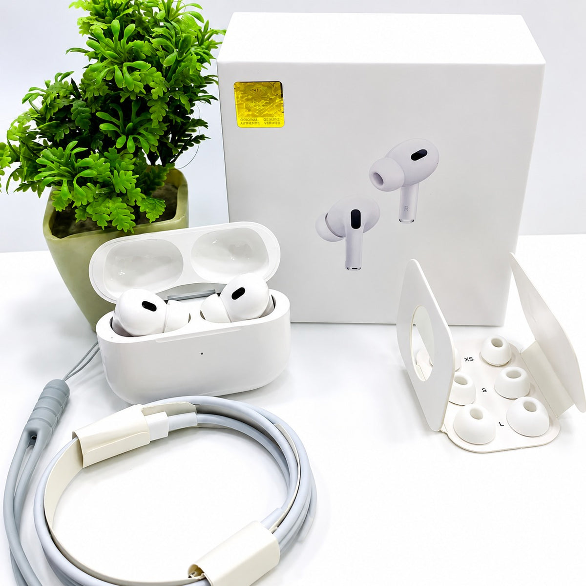 Original White Pro 2 Box Pack Wireless Earbuds